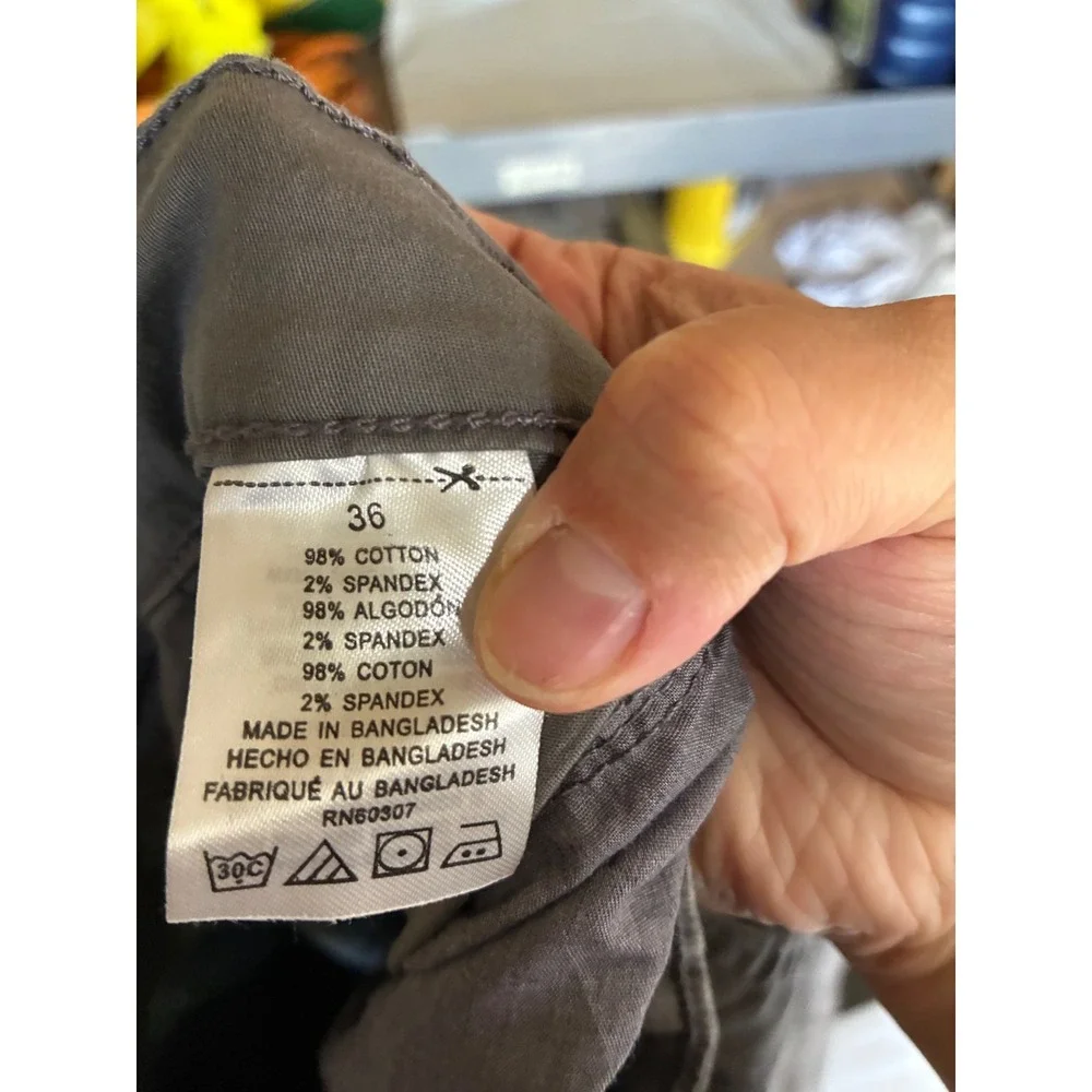 Unionbay Mens Gray Cargo Shorts Size 36 Cotton Blend YB51003 Casual Outdoor